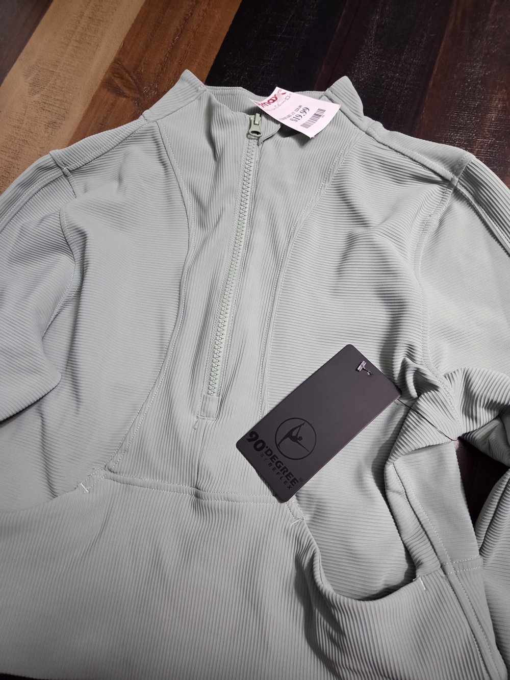 Women's Cropped Half-Zip Long-Sleeve Top - Picture 2 of 8